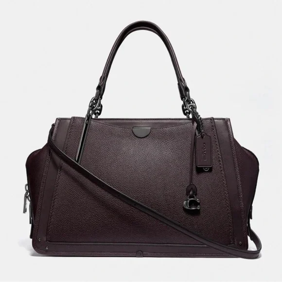 Coach Dreamer Dark Purple Satchel - Picture 1 of 11